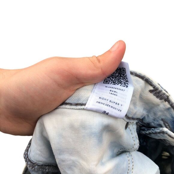 Vintage True Religion Jeans Size 34 RICKY SUPER T Blue - Picture 5 of 10